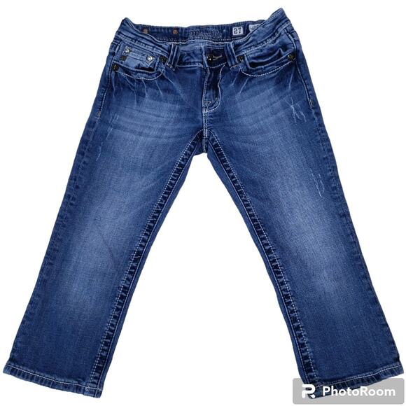 Miss Me Jeans Women's Capri Jeans Size 27 Low Rise Studded Pockets JW5416P2 - Picture 2 of 7